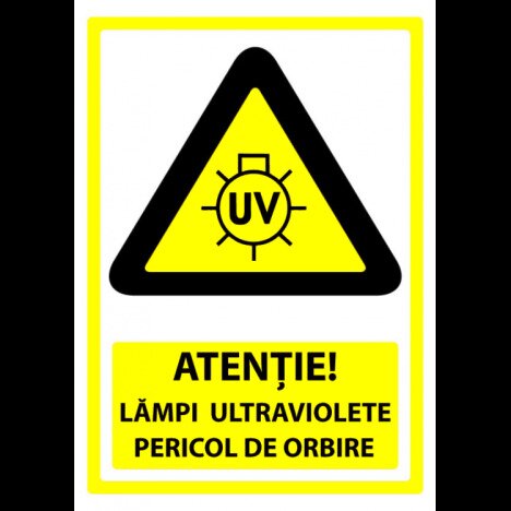 Semn pentru lampi ultraviolete